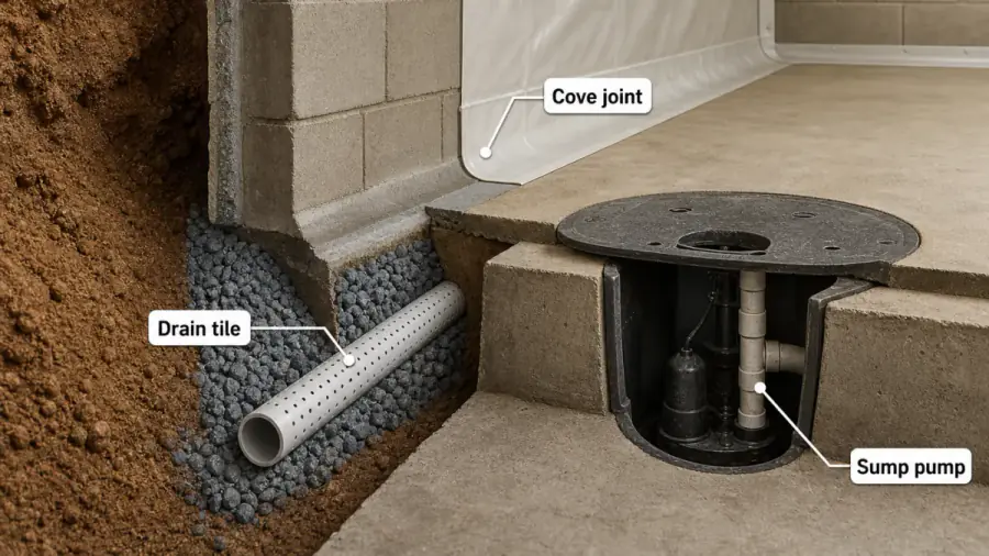 Basement and foundation stresses typical in Johnston, Iowa — drainage, clay soils, and frost