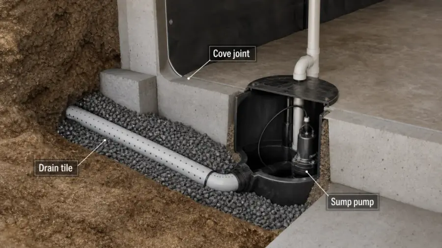 Basement and foundation stresses typical in Pleasant Hill, Iowa — drainage, clay soils, and frost